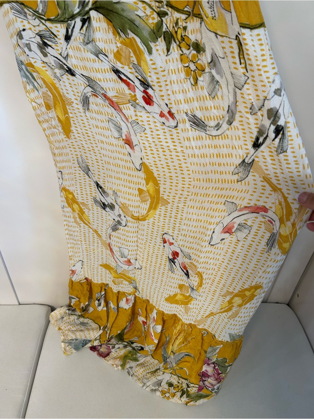 Anthropologie One September Paradiso Koi yellow Maxi dress - Picture 9 of 10